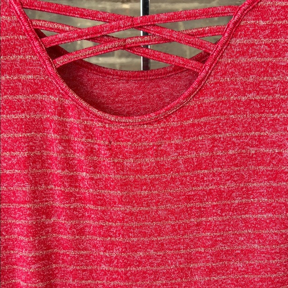 Epic Threads Pink Striped Ruffle Top - Picture 3 of 5